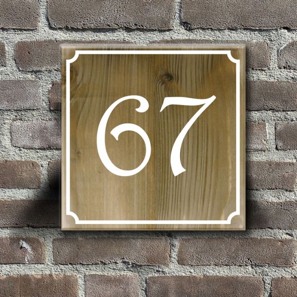 Sortie Disco patroon Huisnummer hout | Bestel hier je houten huisnummer | Namenenzo.nl